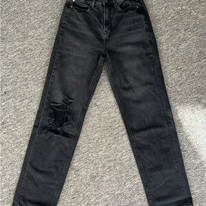 American Eagle Black Distressed 90s Boyfriend Highest Rise